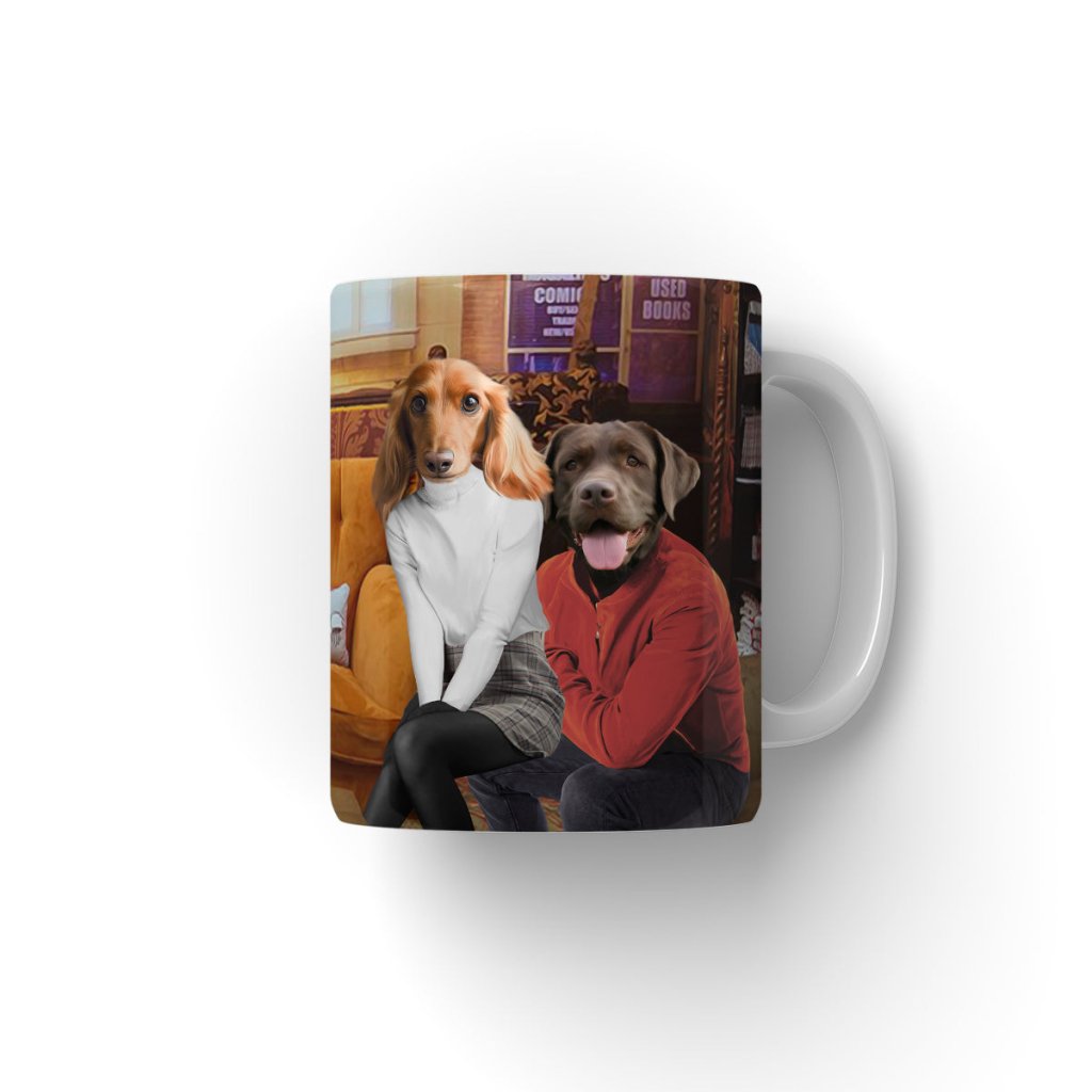 Coffee House Couple Custom Pet Coffee Mug | Funny Pet Portrait Gift | Paw & Glory