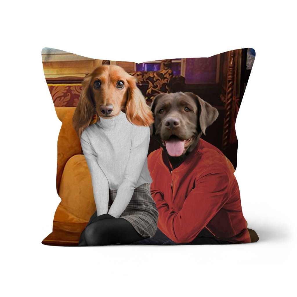 Pet Portraits | Rachel & Ross (Friends Inspired): Custom Pet Pillow | Paw & Glory
