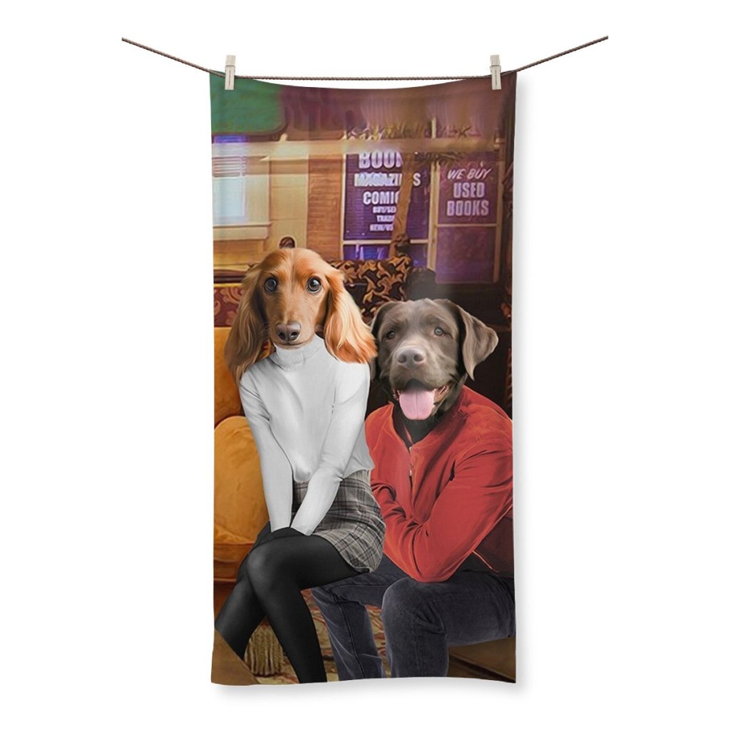 Pet Portraits | Rachel & Ross (Friends Inspired): Custom Pet Towel | Paw & Glory