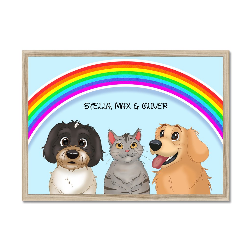 Pet Portraits | Rainbow: Cartoon Pet Portrait | Paw & Glory