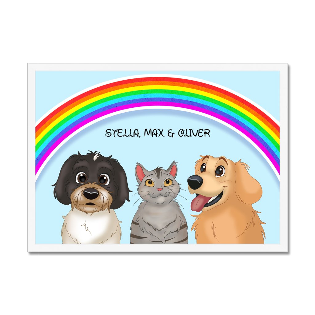 Pet Portraits | Rainbow: Cartoon Pet Portrait | Paw & Glory