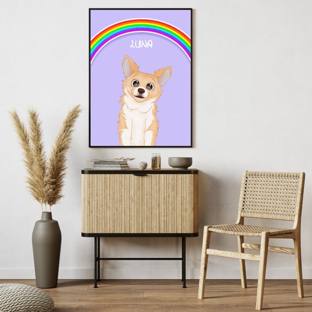 Pet Portraits | Rainbow: Cartoon Pet Portrait | Paw & Glory