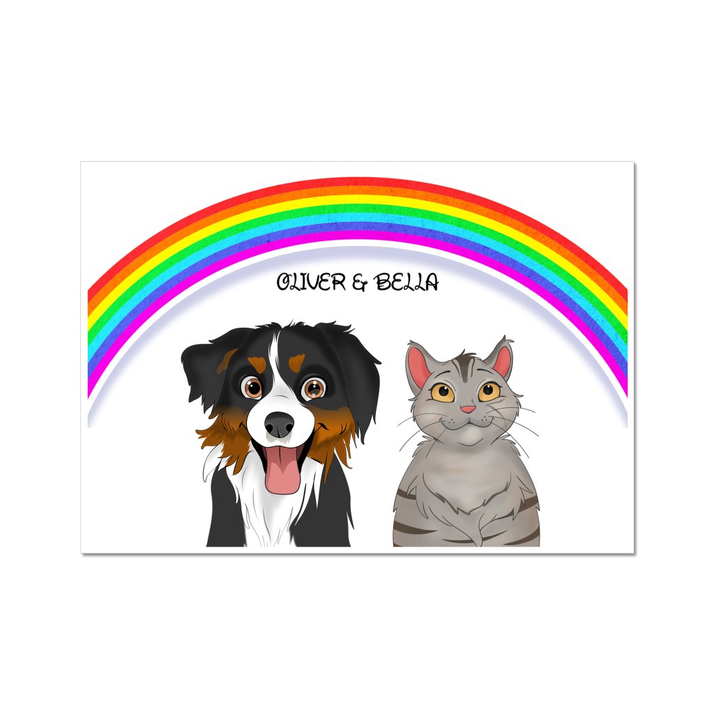 Pet Portraits | Rainbow: Cartoon Pet Portrait | Paw & Glory