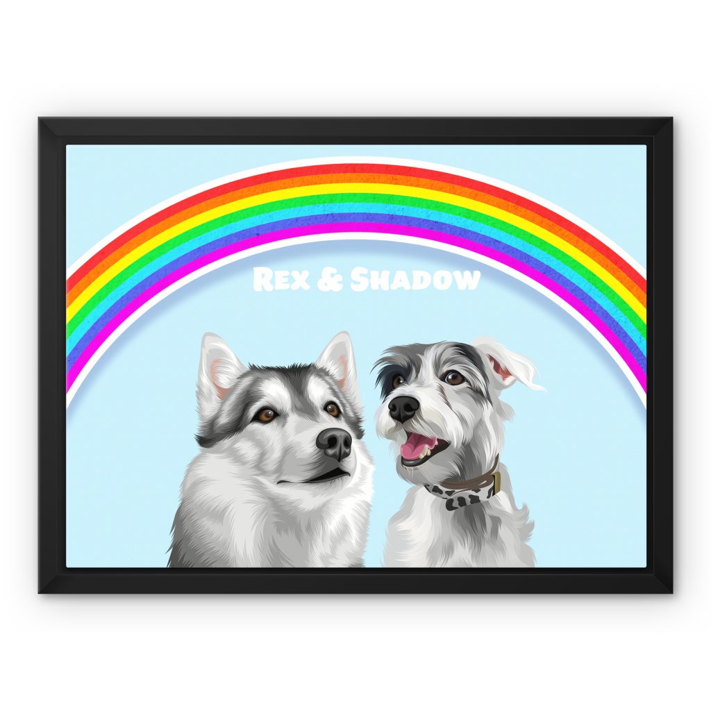 Pet Portraits | Rainbow: Modern Pet Canvas | Paw & Glory