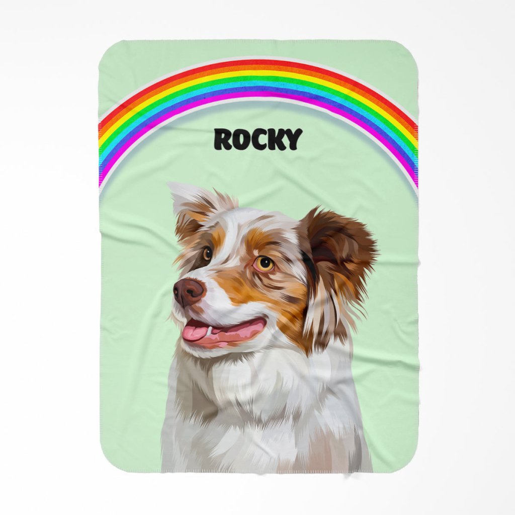 Pet Portraits | Rainbow: Modern Pet Fleece Blanket | Paw & Glory