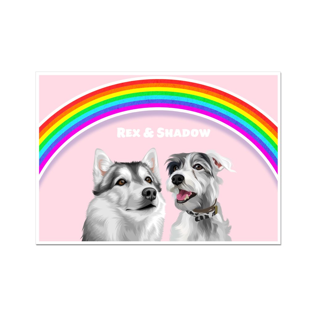 Pet Portraits | Rainbow: Modern Pet Portrait | Paw & Glory