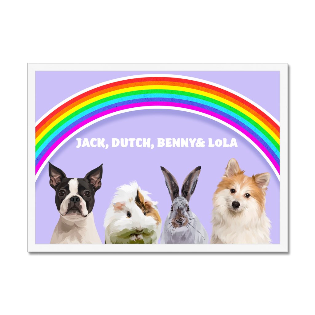 Pet Portraits | Rainbow: Modern Pet Portrait | Paw & Glory