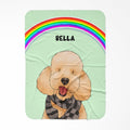 Rainbow: Watercolour Pet Fleece Blanket