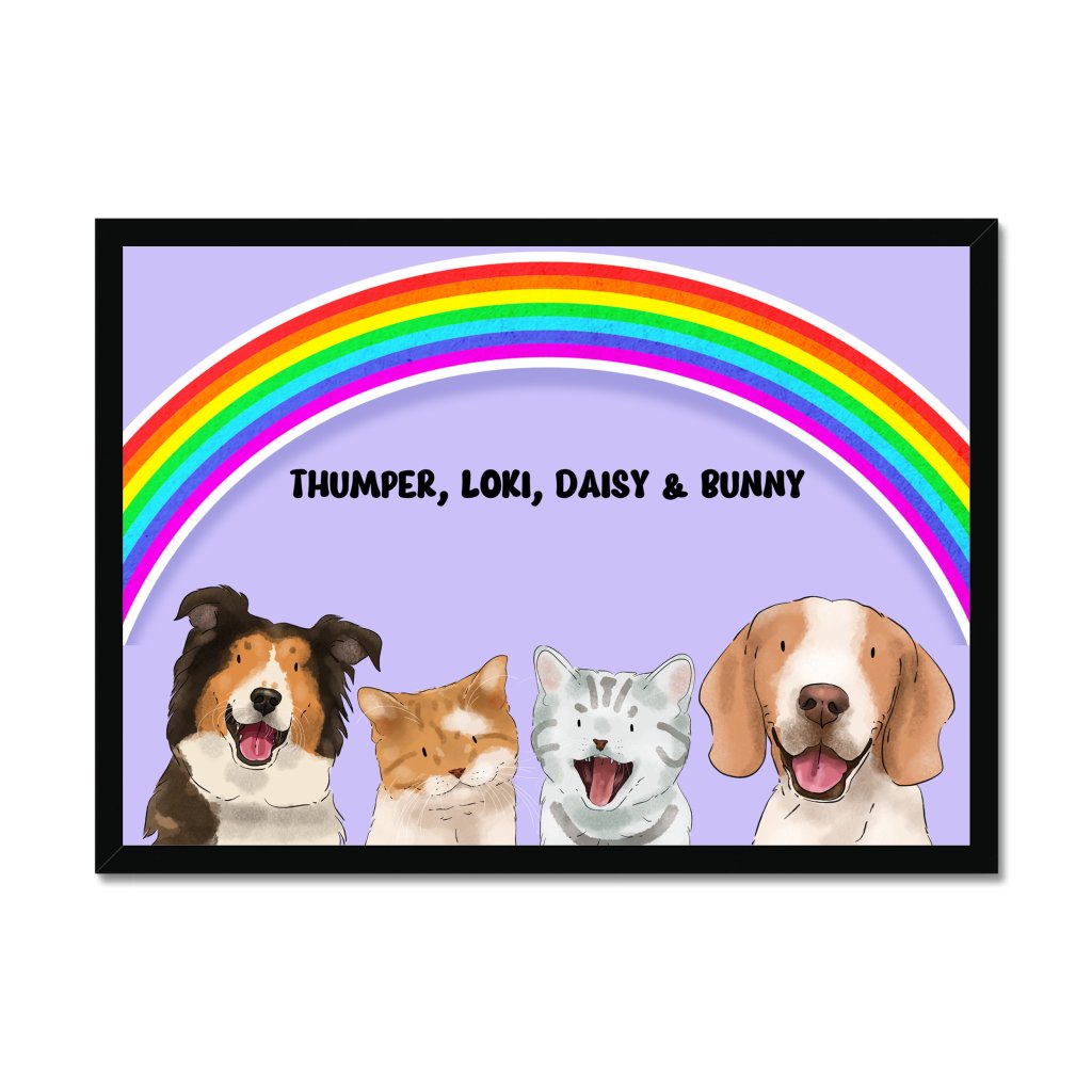 Rainbow: Watercolour Pet Portrait - Paw & Glory - Dog Portraits - Pet Portraits