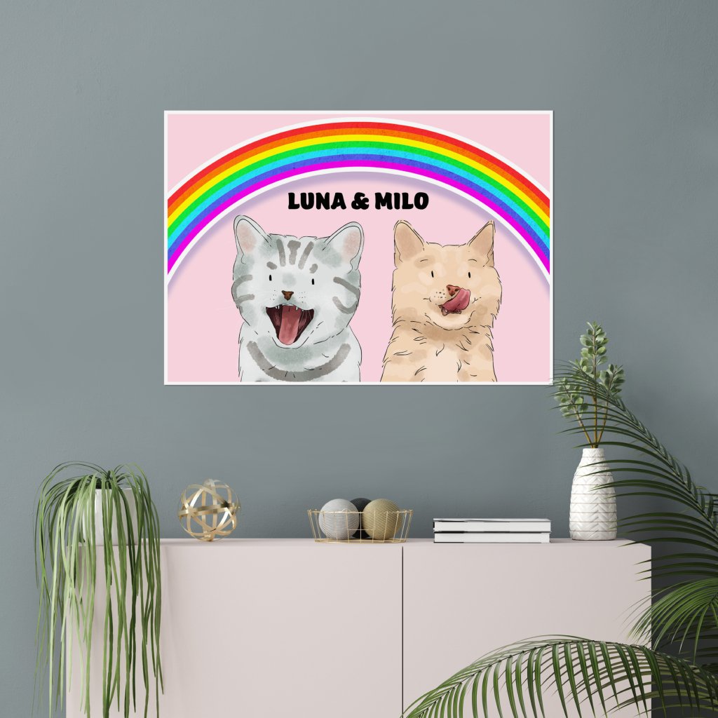 Pet Portraits | Rainbow: Watercolour Pet Portrait | Paw & Glory