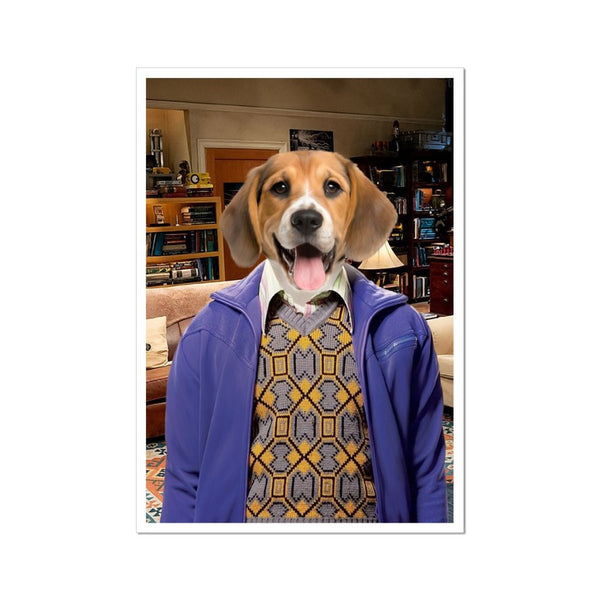 Astronomy Sitcom Star Custom Pet Poster | Pet Portrait Print | Paw & Glory