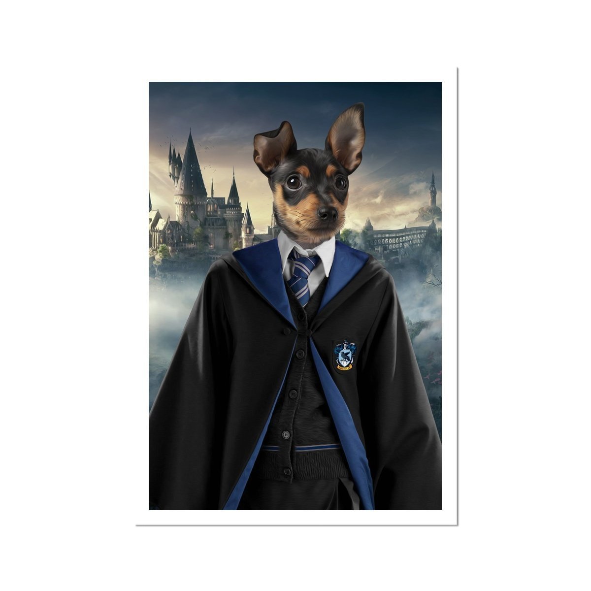Pet Portraits | Ravenclaw (Harry Potter Inspired): Custom Pet Portrait | Paw & Glory