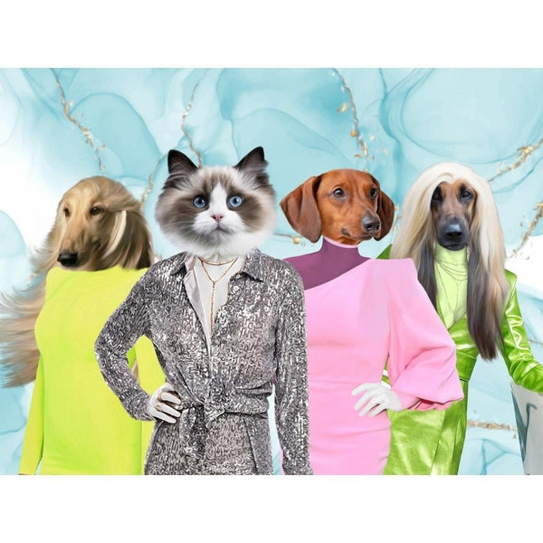Luxury Glamour Custom Digital Download Pet Portrait | Pet Portrait From Photo | Paw & Glory