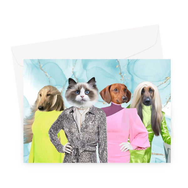 Luxury Glamour Custom Pet Greeting Card | Pet Lover Gift | Paw & Glory