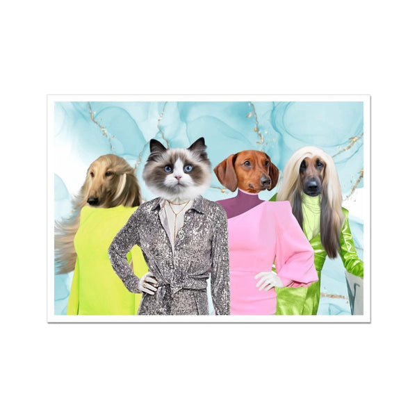 Luxury Glamour Custom Pet Poster | Pet Portrait Print | Paw & Glory