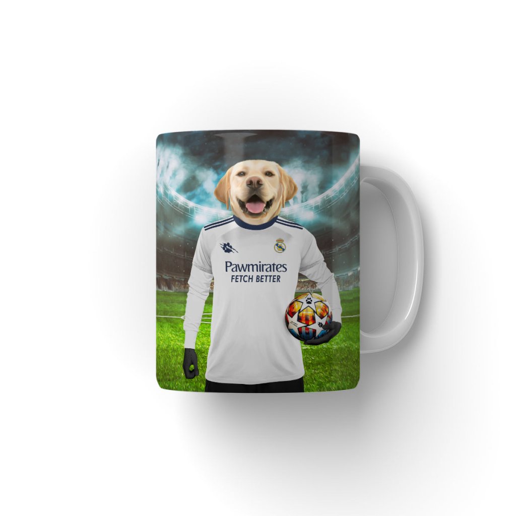 Real Pawdrid Football Club: Custom Pet Coffee Mug - Paw & Glory - Dog Portraits - Pet Portraits