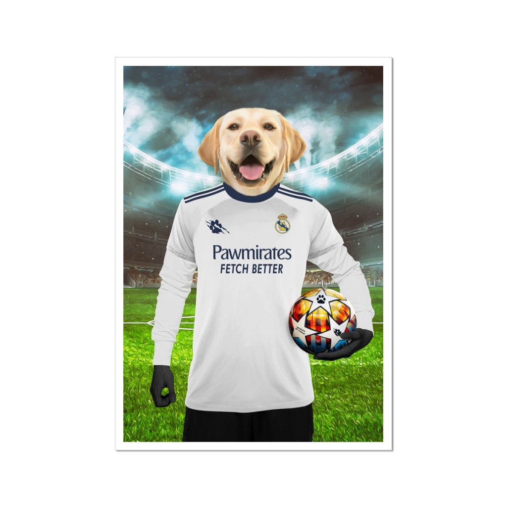 Pet Portraits | Real Pawdrid Football Club: Custom Pet Portrait | Paw & Glory