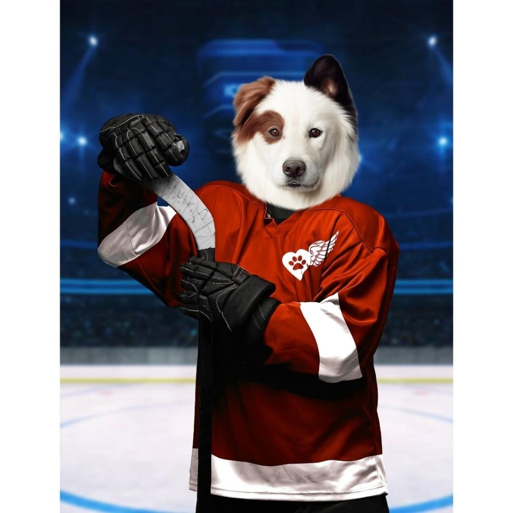 Pet Portraits | Red Paw Wings: Custom Digital Download Pet Portrait | Paw & Glory