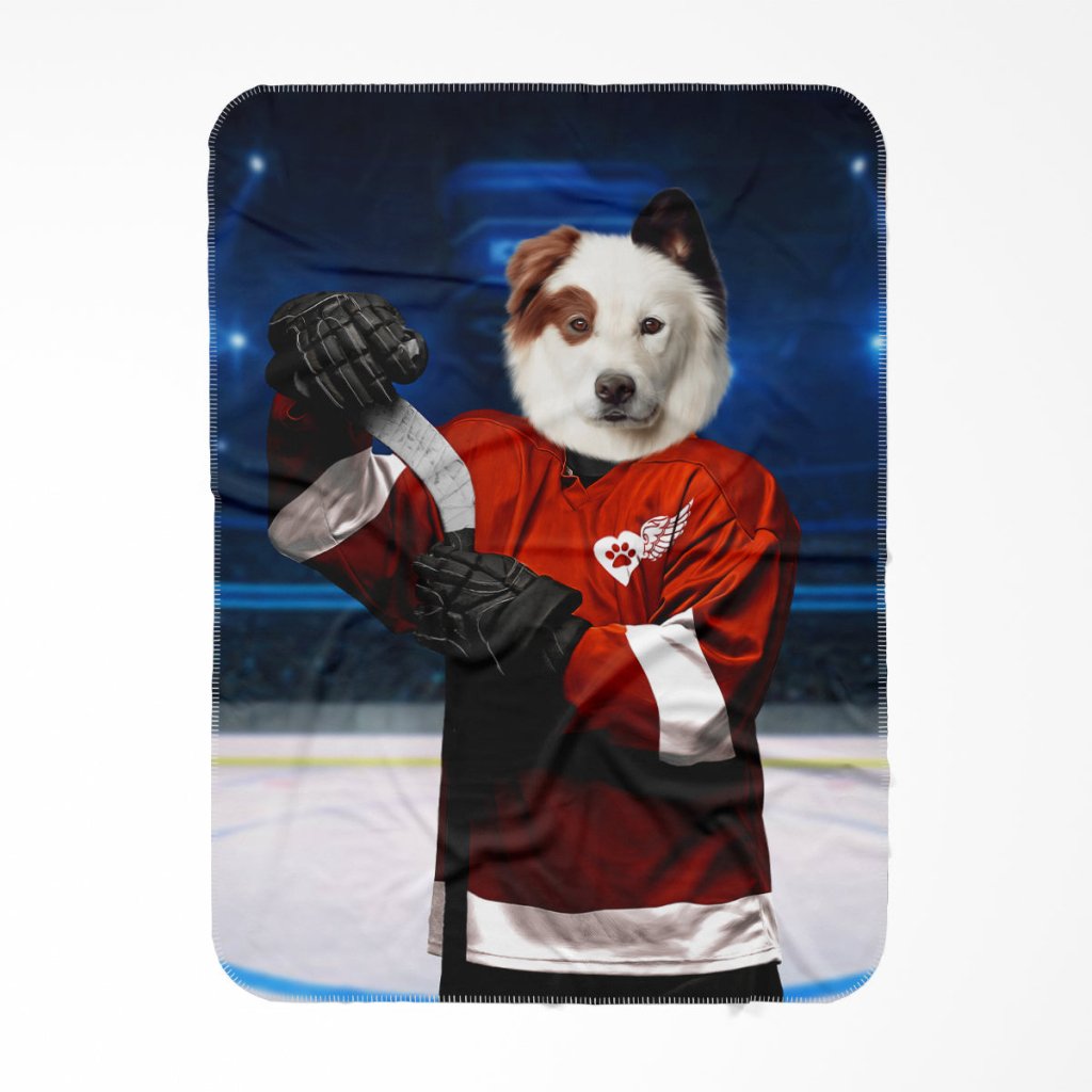 Pet Portraits | Red Paw Wings: Custom Pet Blanket | Paw & Glory