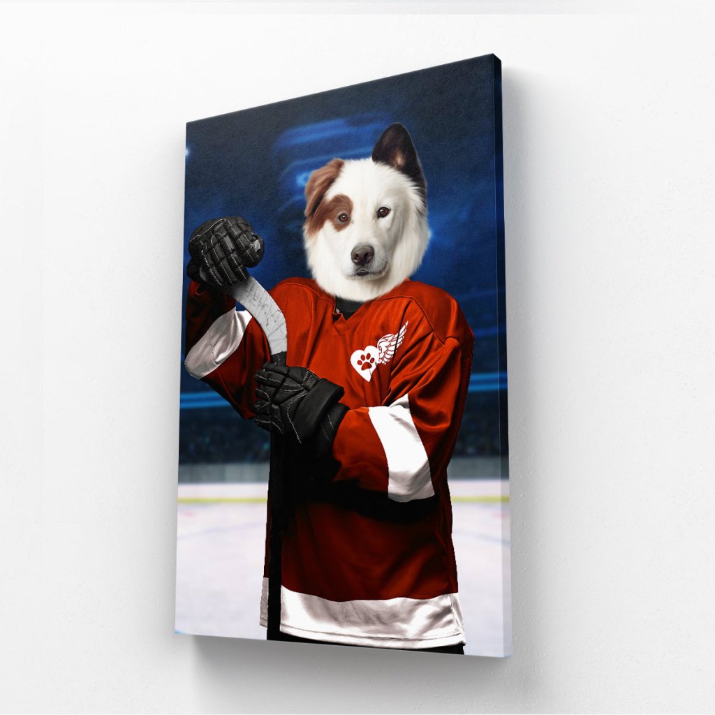 Pet Portraits | Red Paw Wings: Custom Pet Canvas | Paw & Glory