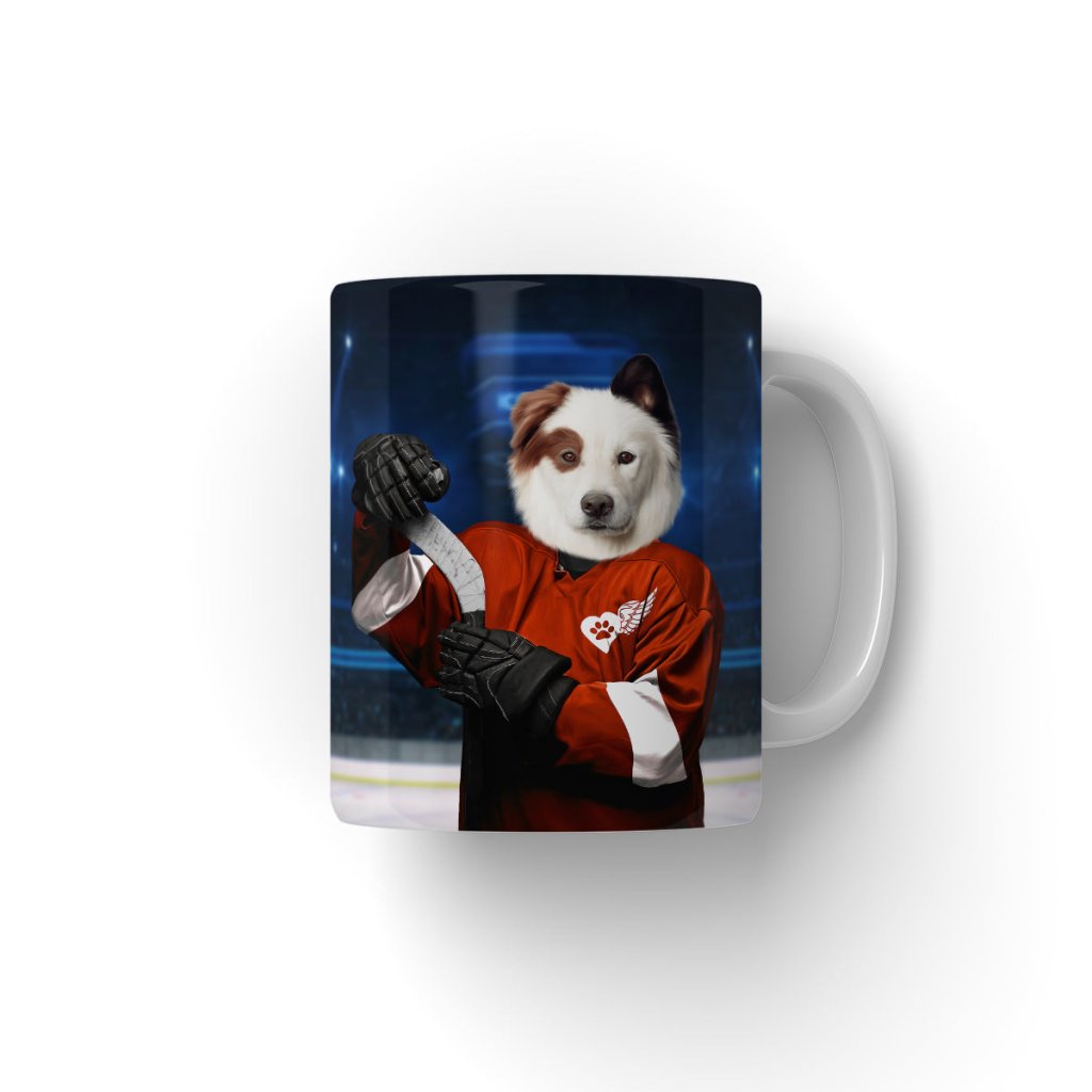 Pet Portraits | Red Paw Wings: Custom Pet Coffee Mug | Paw & Glory
