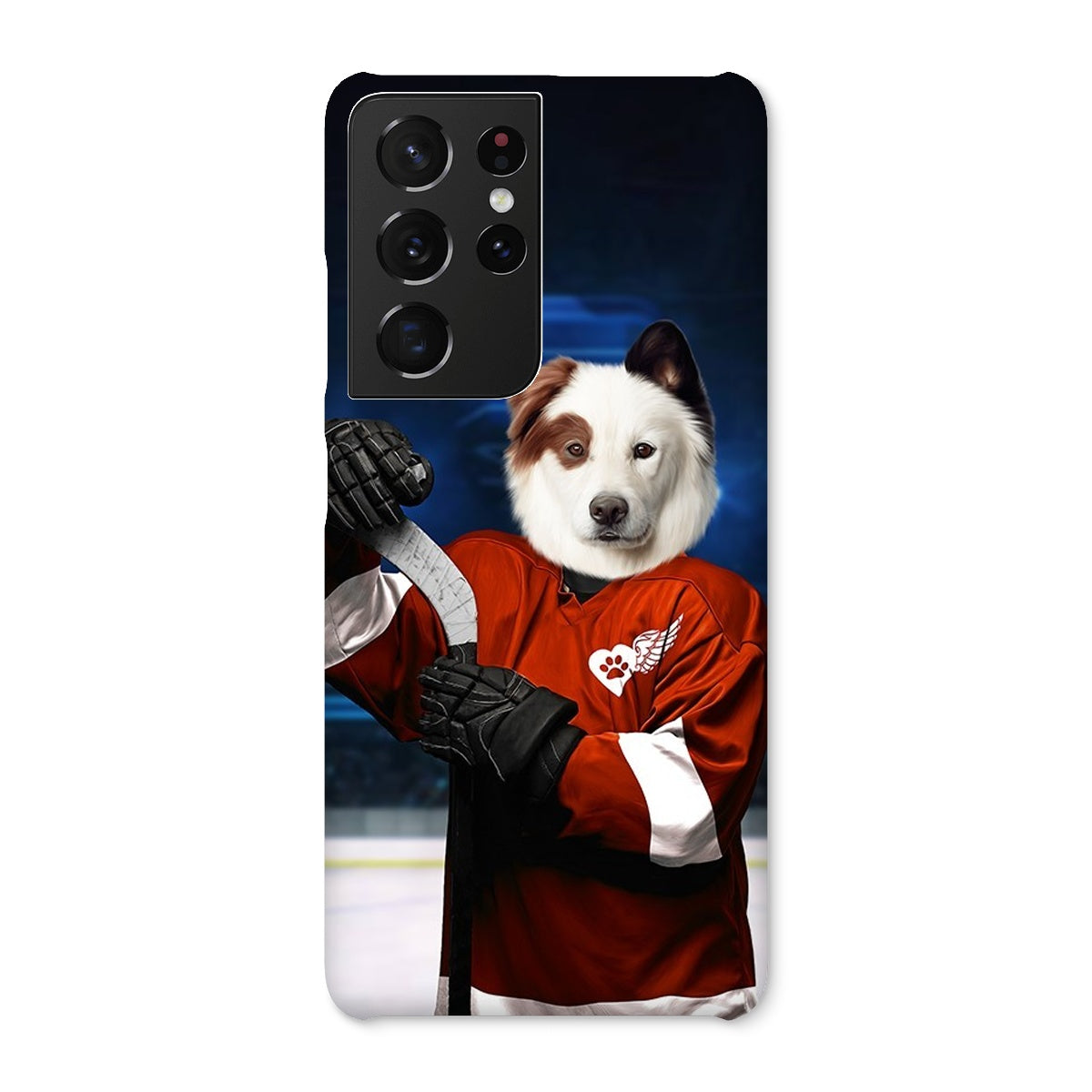 Pet Portraits | Red Paw Wings: Custom Pet Phone Case | Paw & Glory