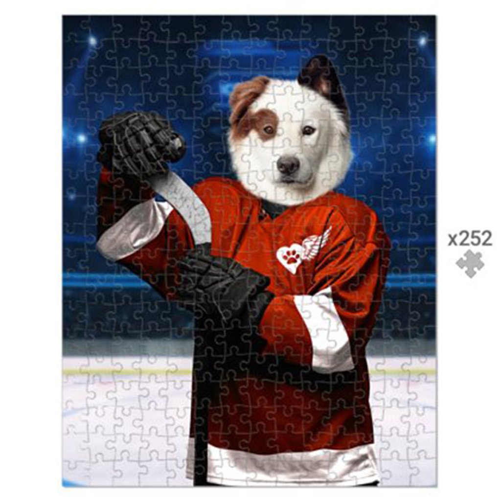 Pet Portraits | Red Paw Wings: Custom Pet Puzzle | Paw & Glory