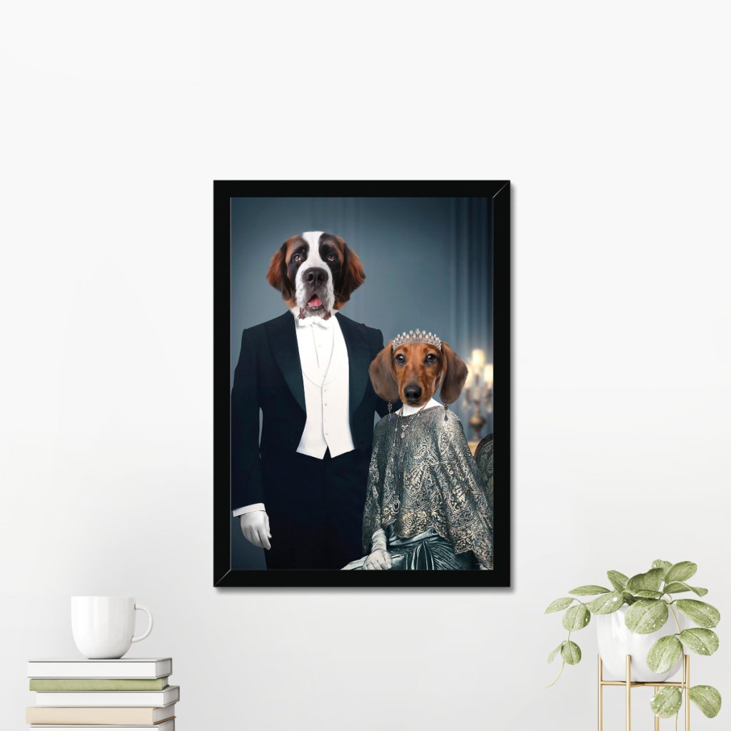Pet Portraits | Robert & Cora (Downton Abbey Inspired): Custom Pet Portrait | Paw & Glory