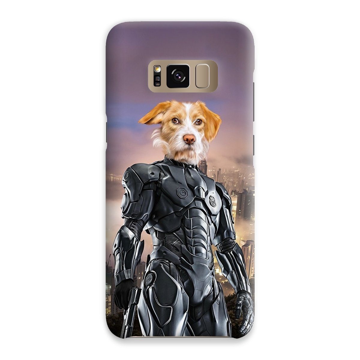 Pet Portraits | RoboPup (RoboCop Inspired): Custom Pet Phone Case | Paw & Glory