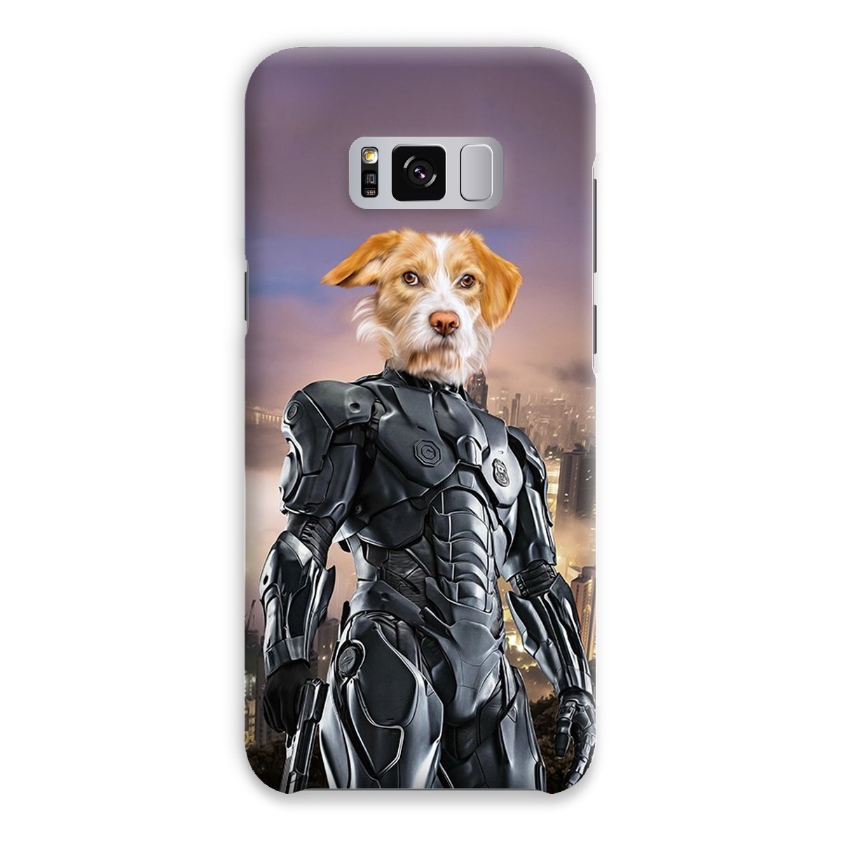 Pet Portraits | RoboPup (RoboCop Inspired): Custom Pet Phone Case | Paw & Glory