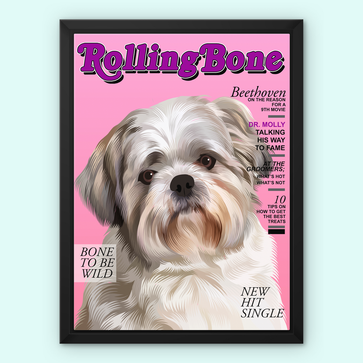 Pet Portraits | Rolling Bone: Custom Pet Canvas | Paw & Glory