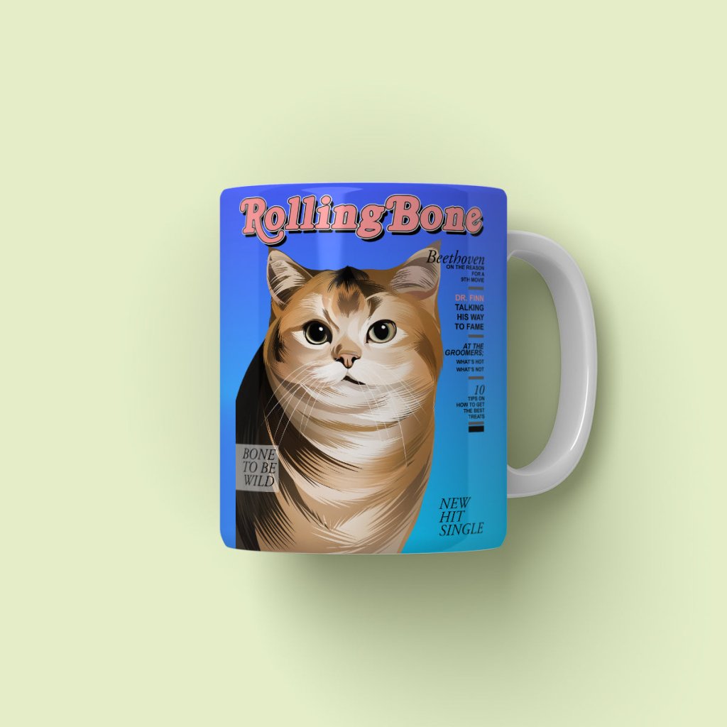 Pet Portraits | Rolling Bone: Custom Pet Coffee Mug | Paw & Glory