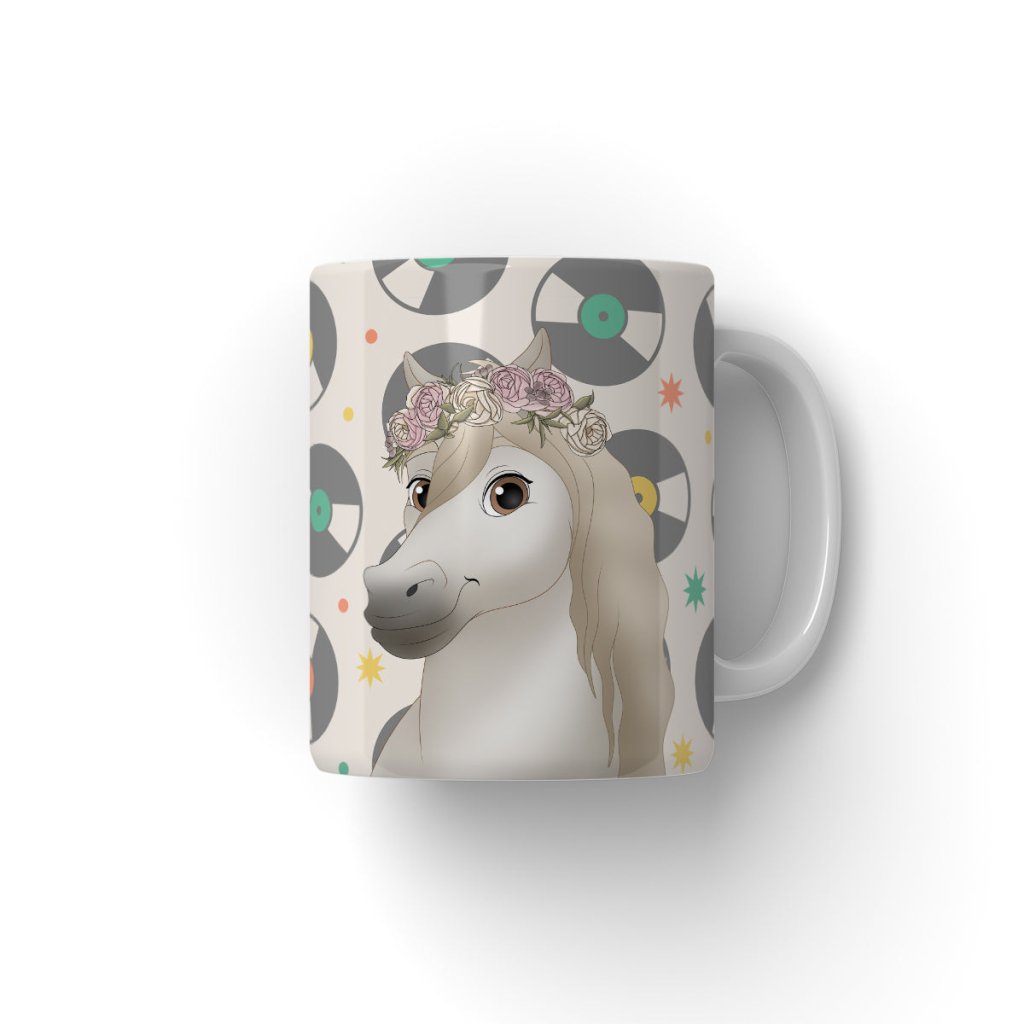 Pet Portraits | Rose Crown: Cartoon Pet Coffee Mug | Paw & Glory