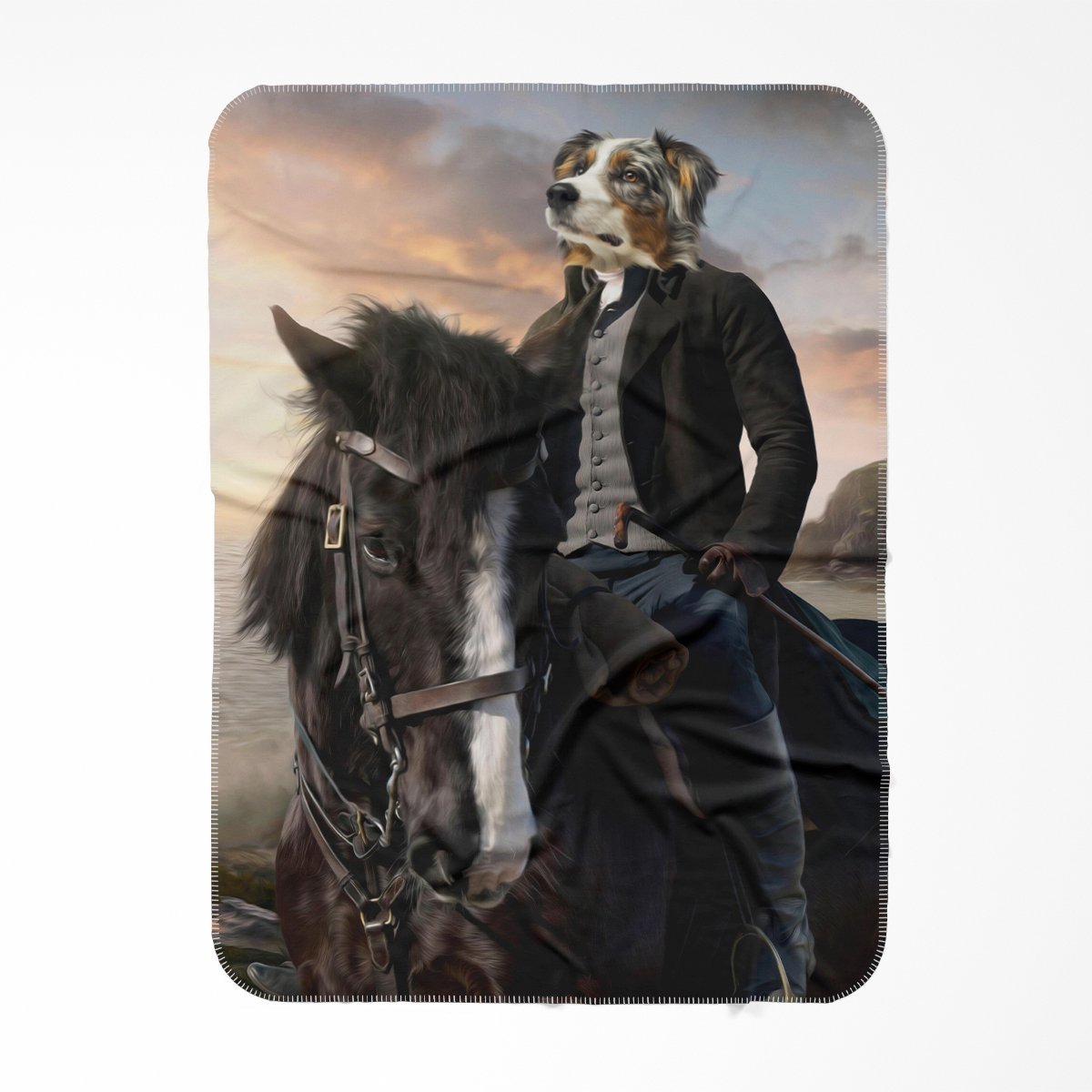 Pet Portraits | Ross (Poldark Inspired): Custom Pet Blanket | Paw & Glory
