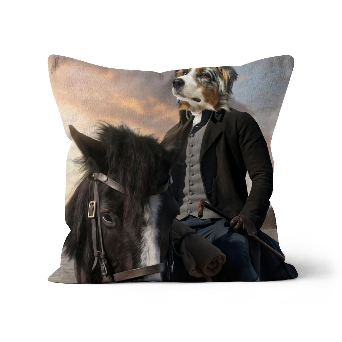 Pet Portraits | Ross (Poldark Inspired): Custom Pet Pillow | Paw & Glory
