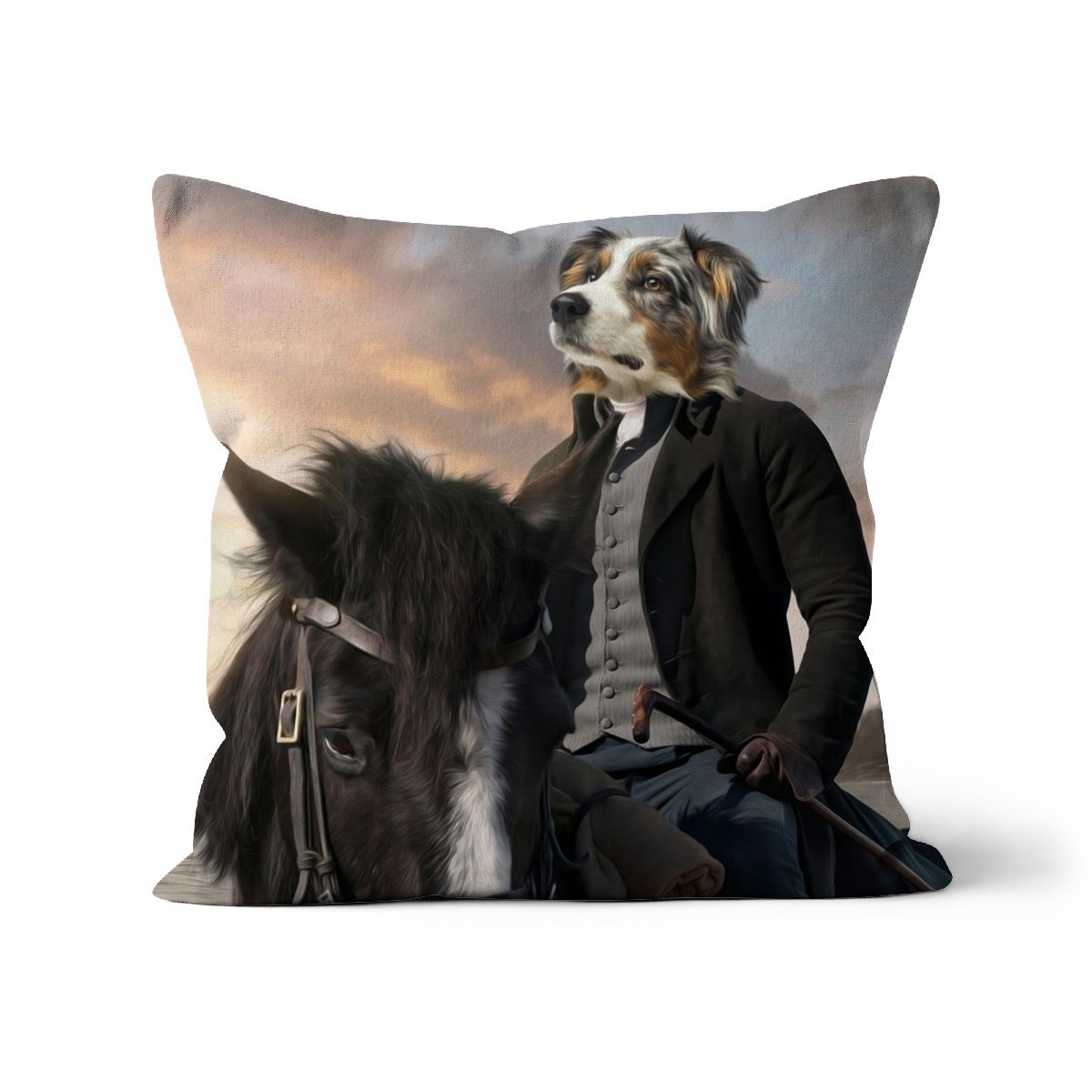 Pet Portraits | Ross (Poldark Inspired): Custom Pet Pillow | Paw & Glory