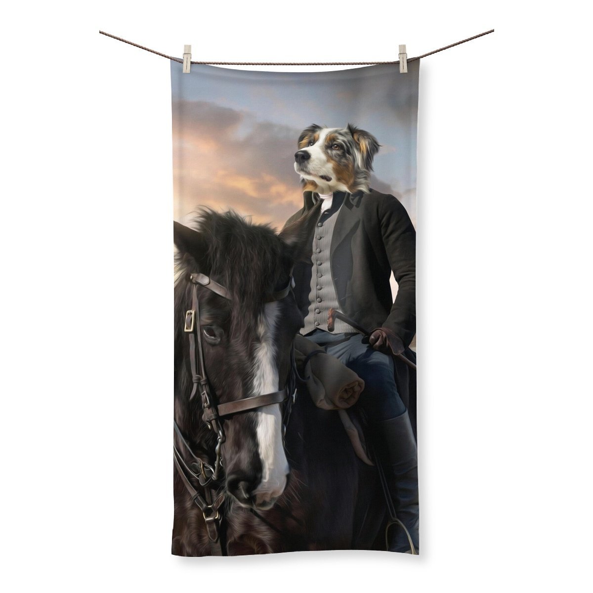 Pet Portraits | Ross (Poldark Inspired): Custom Pet Towel | Paw & Glory