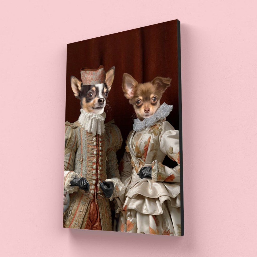 Pet Portraits | Royal Couple: Custom Pet Canvas | Paw & Glory