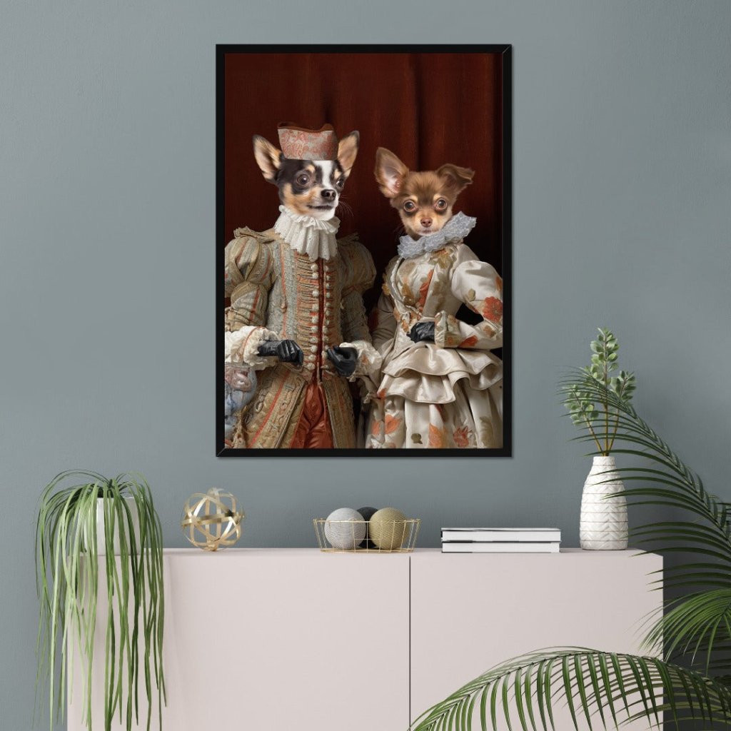 Pet Portraits | Royal Couple: Custom Pet Portrait | Paw & Glory
