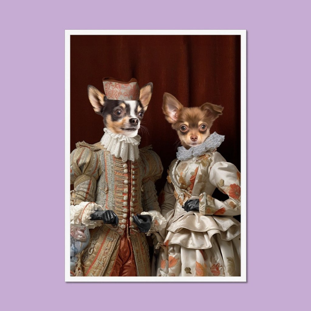 Pet Portraits | Royal Couple: Custom Pet Portrait | Paw & Glory
