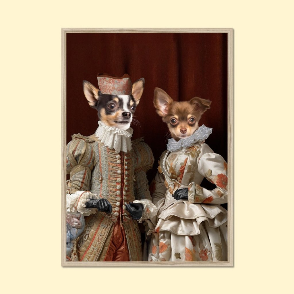 Pet Portraits | Royal Couple: Custom Pet Portrait | Paw & Glory