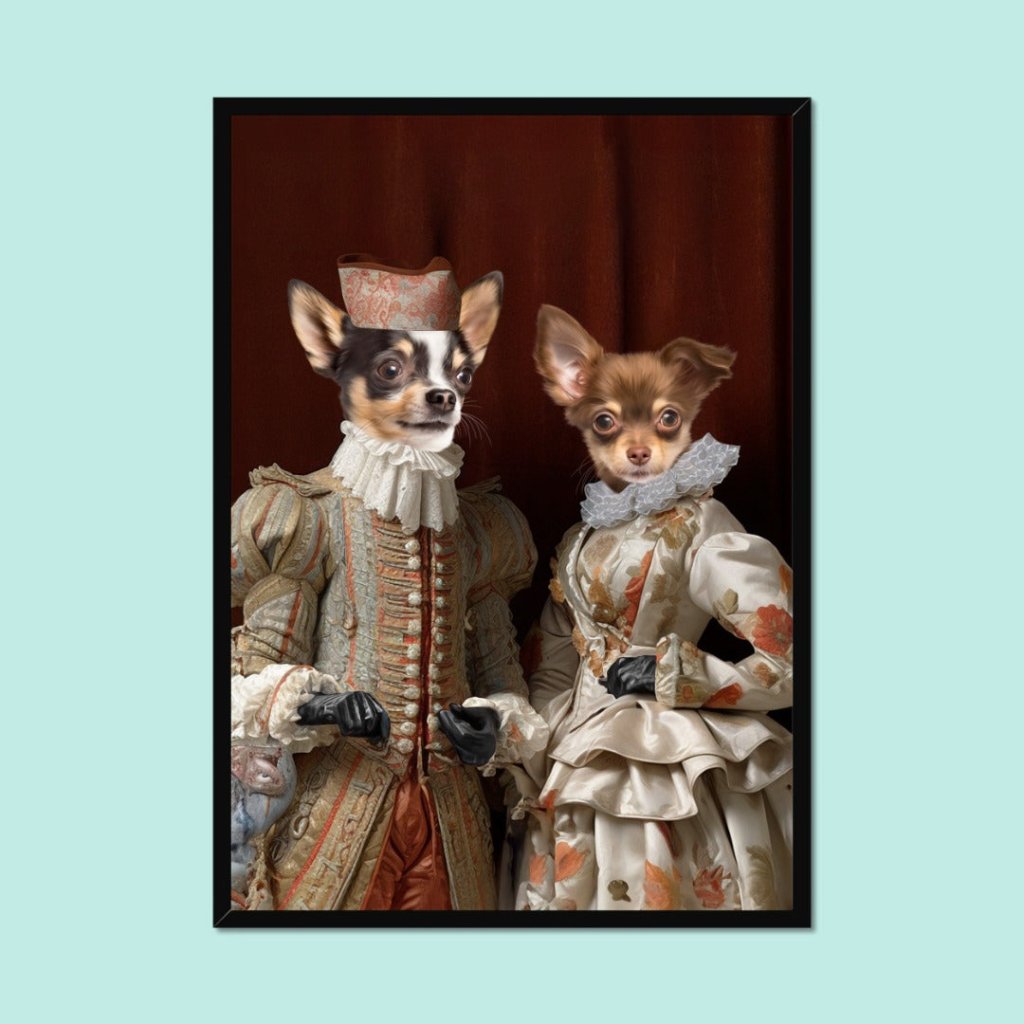 Pet Portraits | Royal Couple: Custom Pet Portrait | Paw & Glory