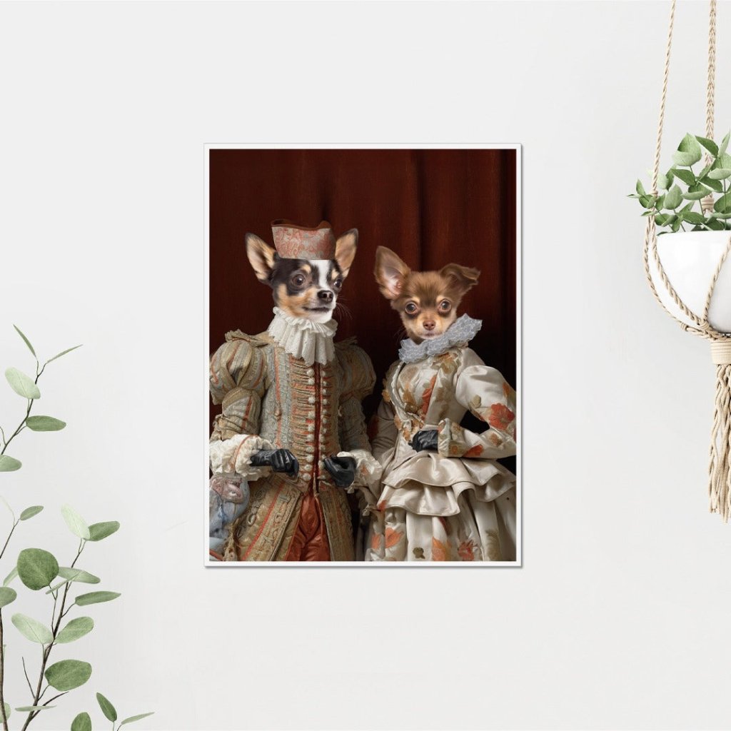 Pet Portraits | Royal Couple: Custom Pet Poster | Paw & Glory