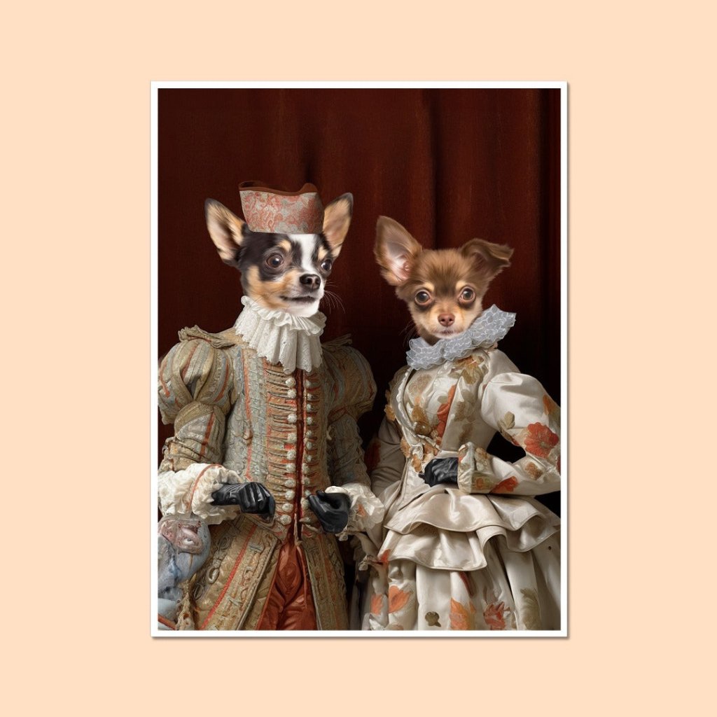 Pet Portraits | Royal Couple: Custom Pet Poster | Paw & Glory