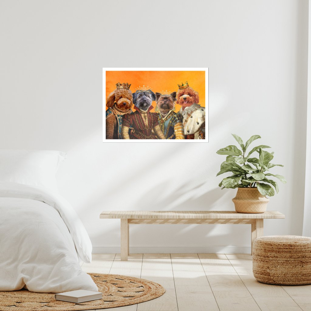 Royal Pops & Princesses: Custom Pet Poster | royal pet portrait | Paw & Glory