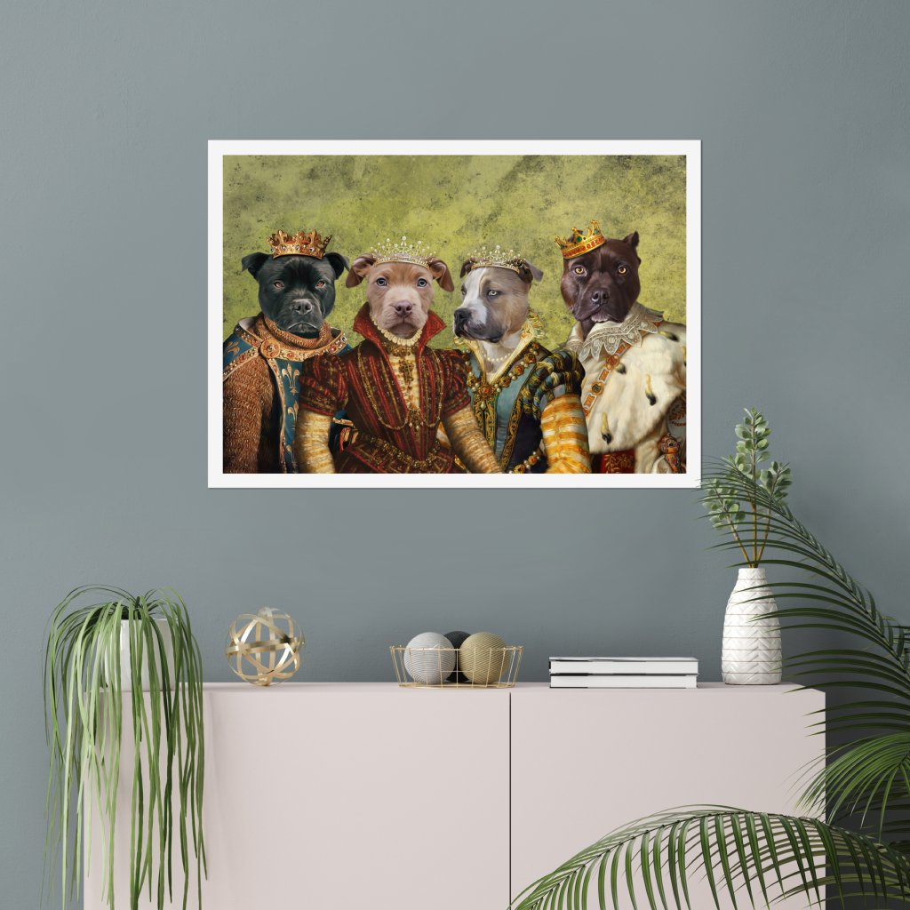 Royal Pops & Princesses: Custom Pet Poster | royal pet portrait | Paw & Glory