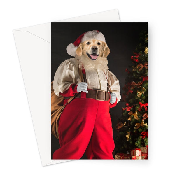 Santa Paws Custom Pet Greeting Card | Pet Lover Gift | Paw & Glory
