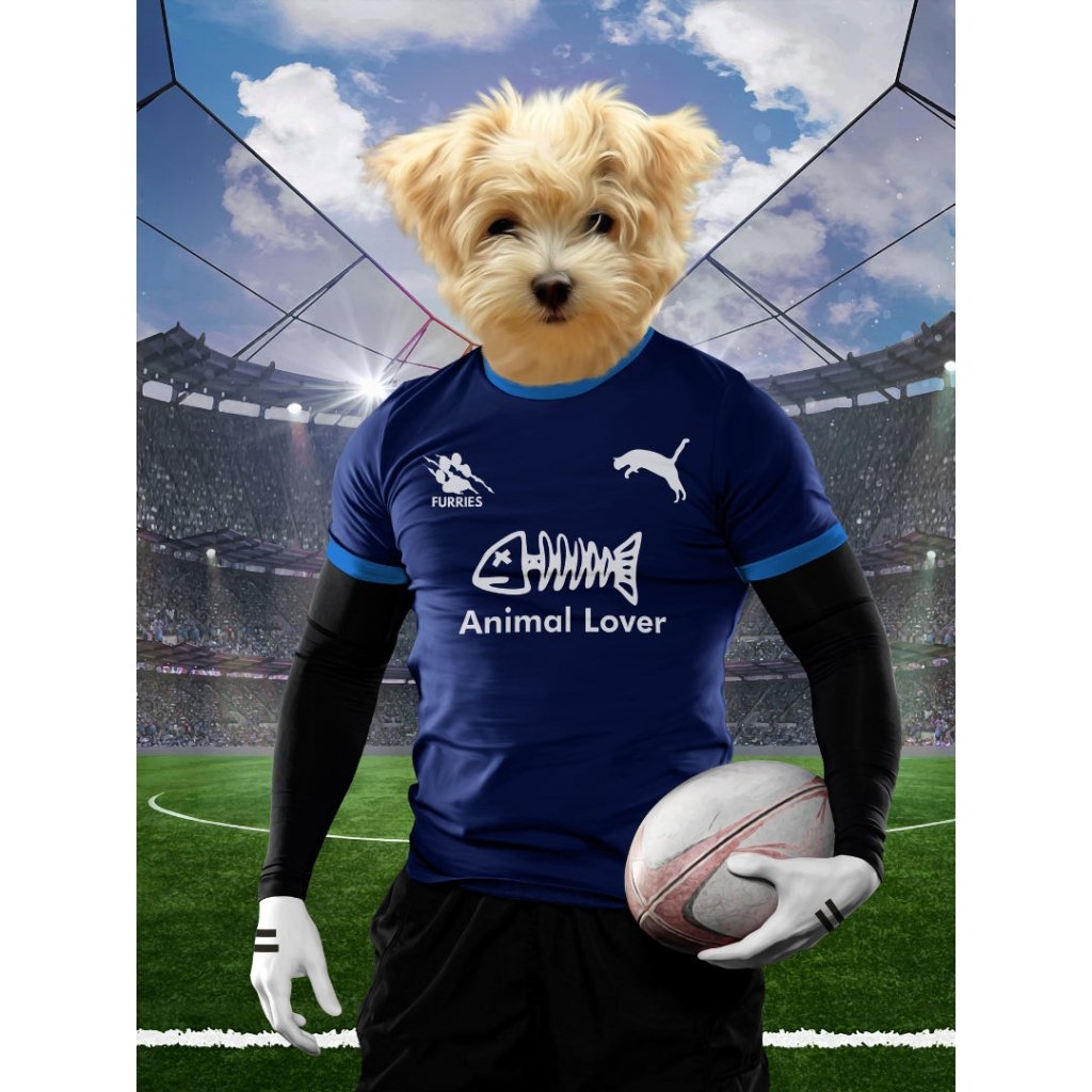 Pet Portraits | Scotland Rugby Team: Custom Digital Pet Portrait | Paw & Glory