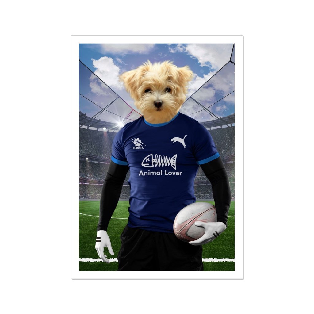 Pet Portraits | Scotland Rugby Team: Custom Pet Poster | Paw & Glory