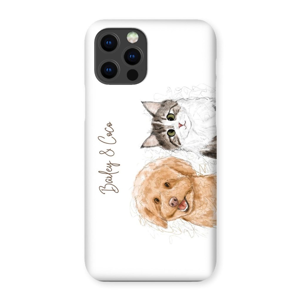 Pet Portraits | Scribble: Custom Two Pet Phone Case | Paw & Glory